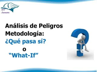 ANÁLISIS WHAT IF PARA LA IDENTIFICACIÓN DE RIESGOS INDUSTRIALES